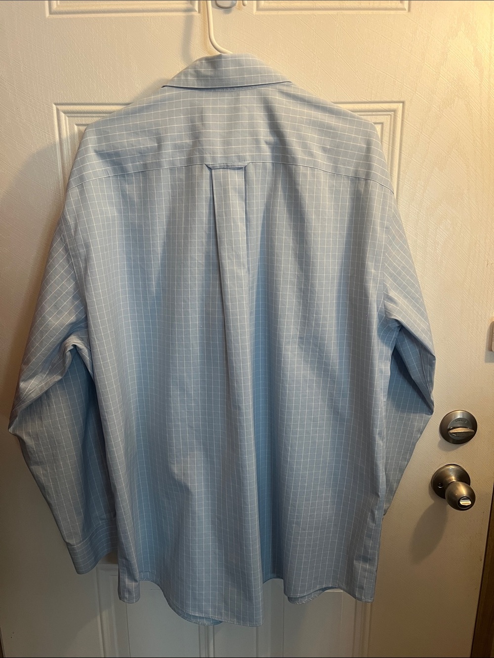 Orvis Light Blue Windowpane Dress Shirt - Picture 5 of 8